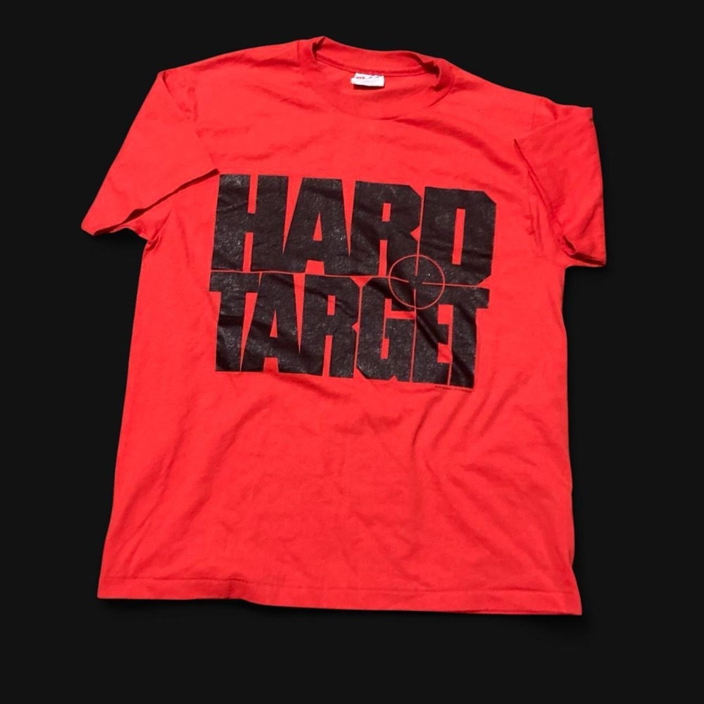Vintage 93' Hard Target movie promo tee universal JCVD single stitch L/20.25
